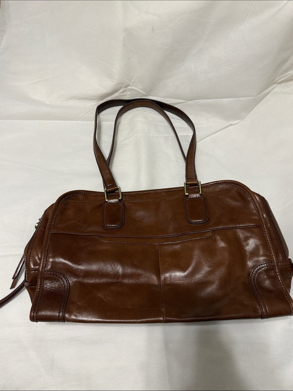 HOBO Rich Brown Leather Shoulder Bag - Picture 5 of 6